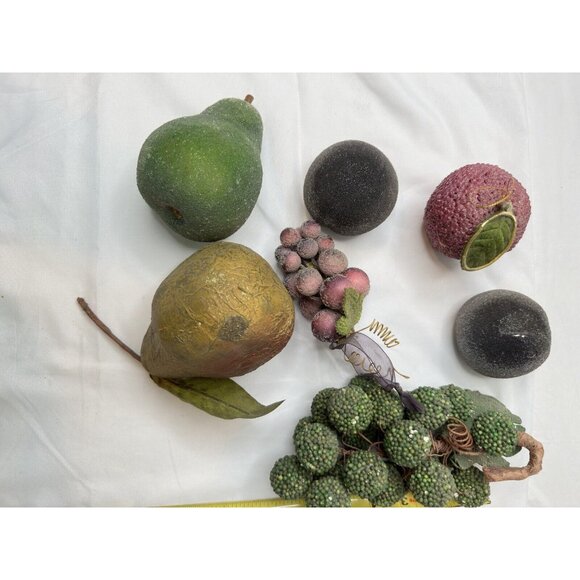 Artificial Faux Beaded Sugar Frosted Fruit Floral Picks Christmas Decor Wreath - Picture 5 of 7